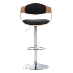 Lot de 2 tabourets de bar en tissu Kingston C naturel/gris foncé