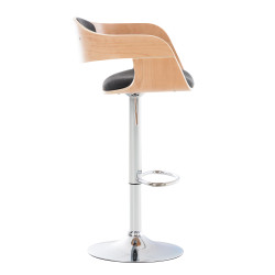 Lot de 2 tabourets de bar en tissu Kingston C naturel/gris foncé