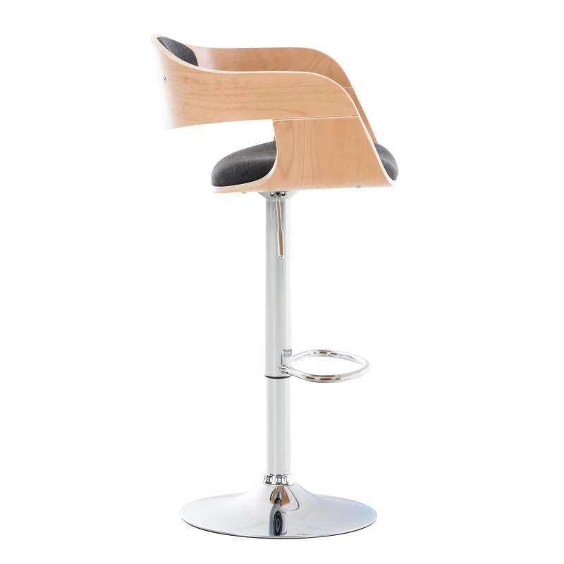 Lot de 2 tabourets de bar en tissu Kingston C naturel/gris foncé