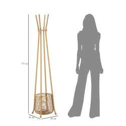 BOHO CHICH Umbrella Stand with Support Ø 49X49X175 cm - Iron & Plastic