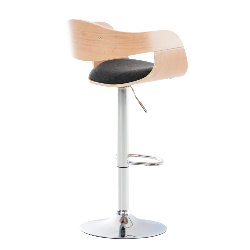 Lot de 2 tabourets de bar en tissu Kingston C naturel/gris foncé