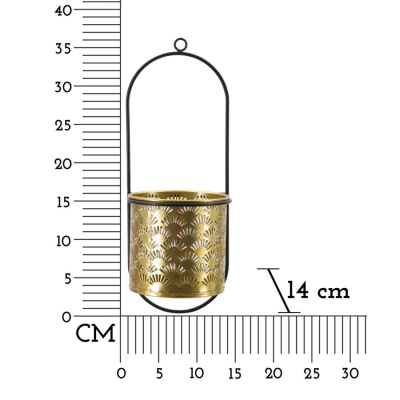 Glam HONG Wall Vase Holder 14X14X37 cm - Iron