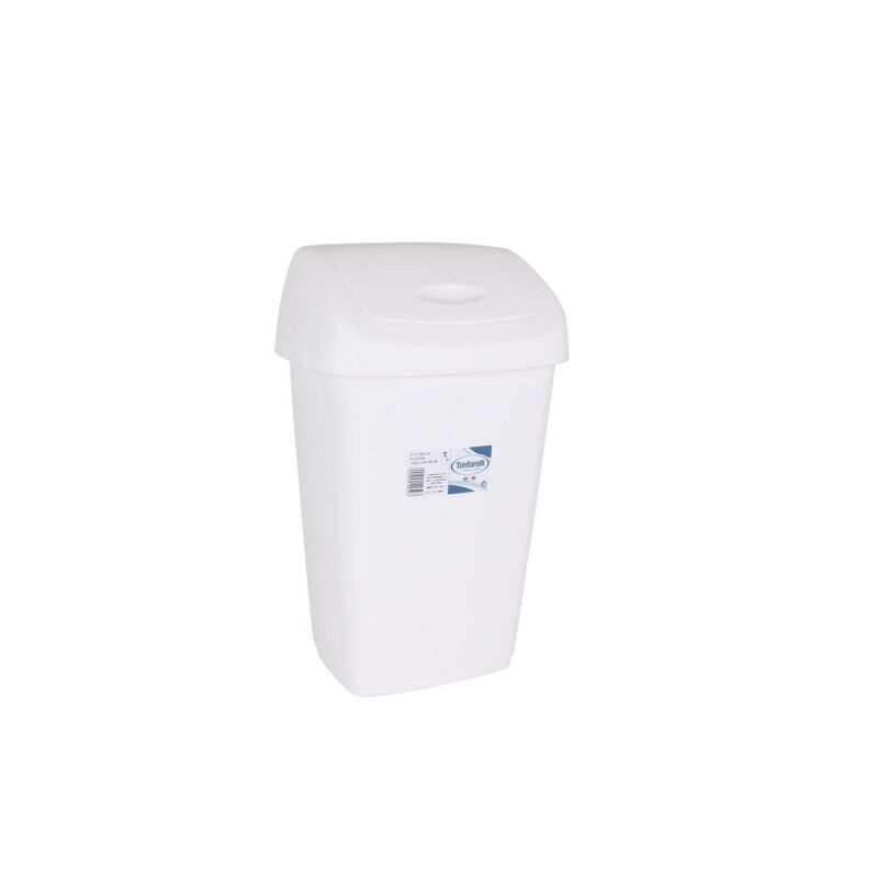 Corbeille à papier Tontarelli Aurora Blanc 9L Avec couvercle (12 Unités)