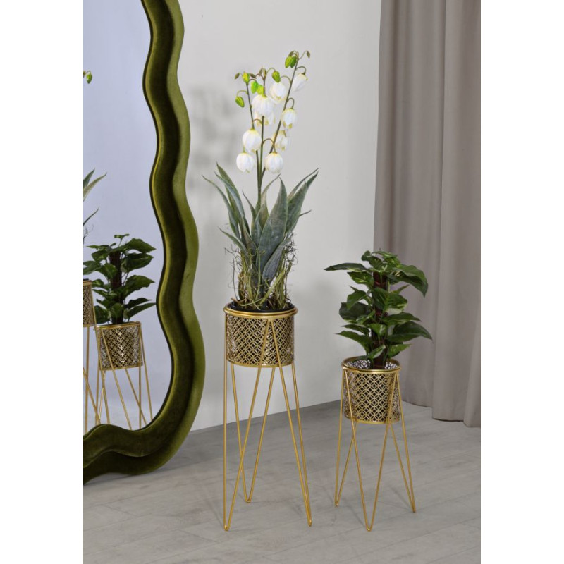 Glam Set of 2 NAT Vase Holders 21X20X46-18X18X32 cm - Iron