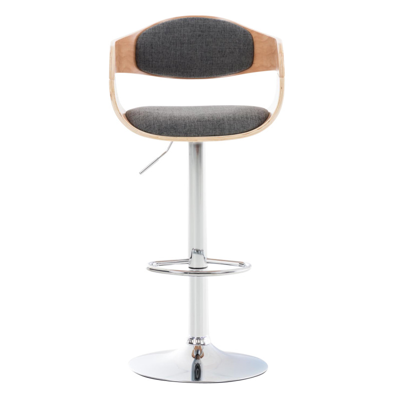 Lot de 2 tabourets de bar en tissu Kingston C naturel/gris clair