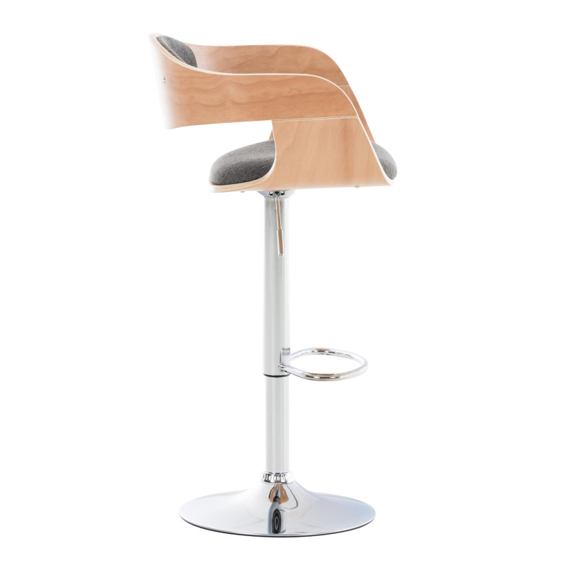 Lot de 2 tabourets de bar en tissu Kingston C naturel/gris clair