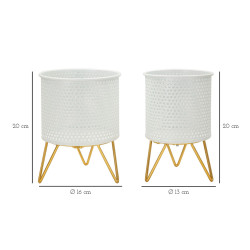 Glam GASPY Vase Stand Set 2 pcs Ø 16X20-13X20 cm - Iron