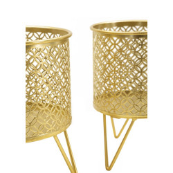 Glam CECI Vase Stand Set of 2 Ø 16X20-13X20 cm - Iron