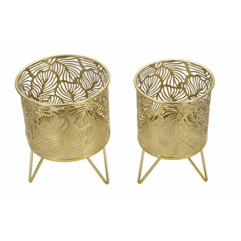 Glam NATY Vase Stand Set 2 pcs Ø 16X20-13X20 cm - Iron