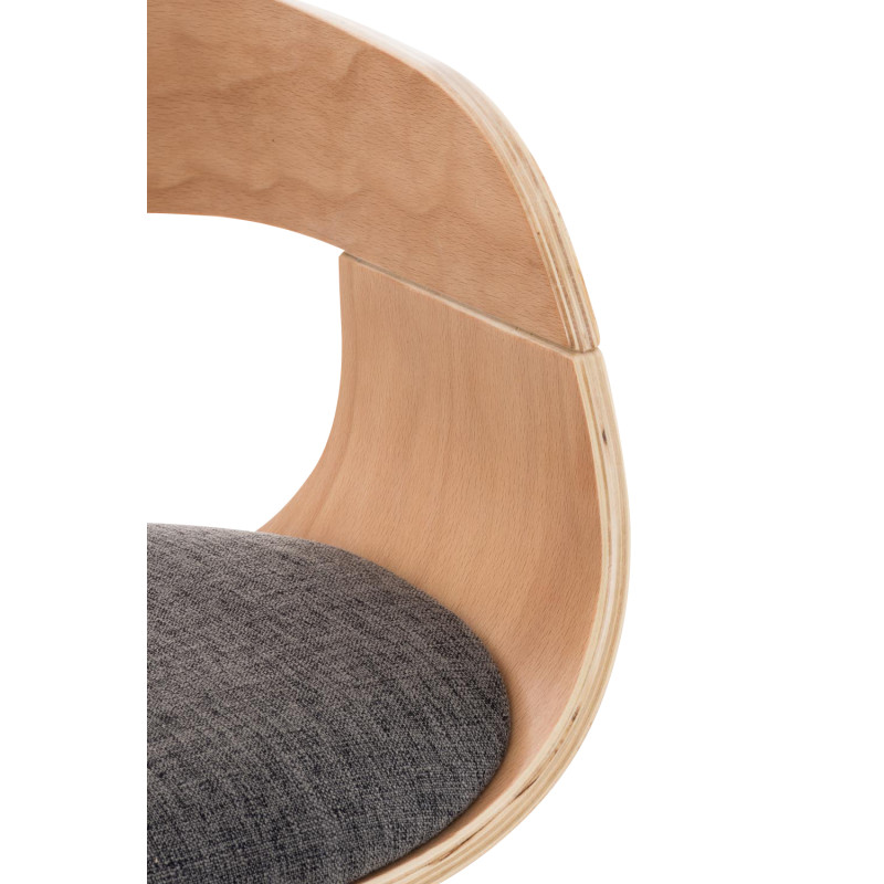 Lot de 2 tabourets de bar en tissu Kingston C naturel/gris clair