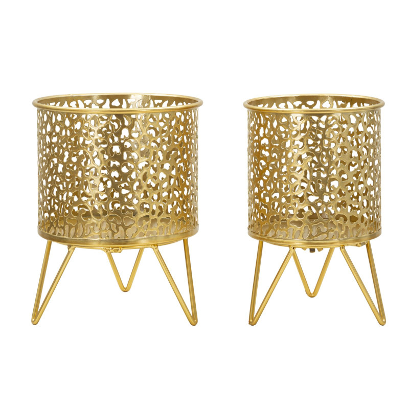 Glam Set of 2 PINY Vase Holders Ø 16X20-13X20 cm - Iron