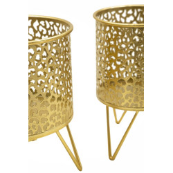 Glam Set of 2 PINY Vase Holders Ø 16X20-13X20 cm - Iron