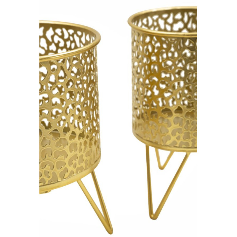 Glam Set of 2 PINY Vase Holders Ø 16X20-13X20 cm - Iron