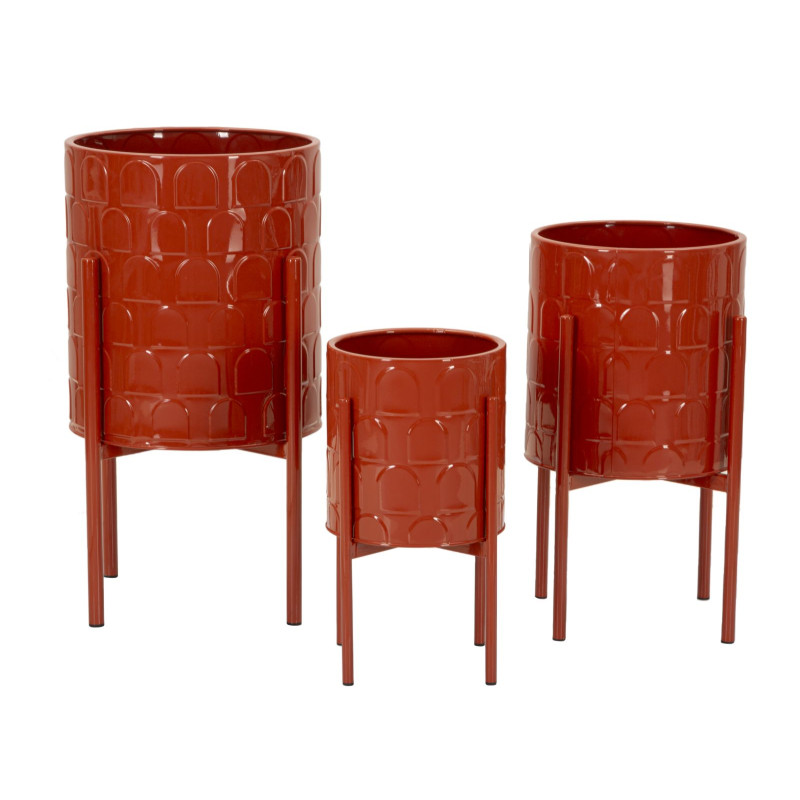 MODERN ARCHY Triple Vase Stand Set Ø 36X56,5-30X48,5-24X37,5 cm - Iron
