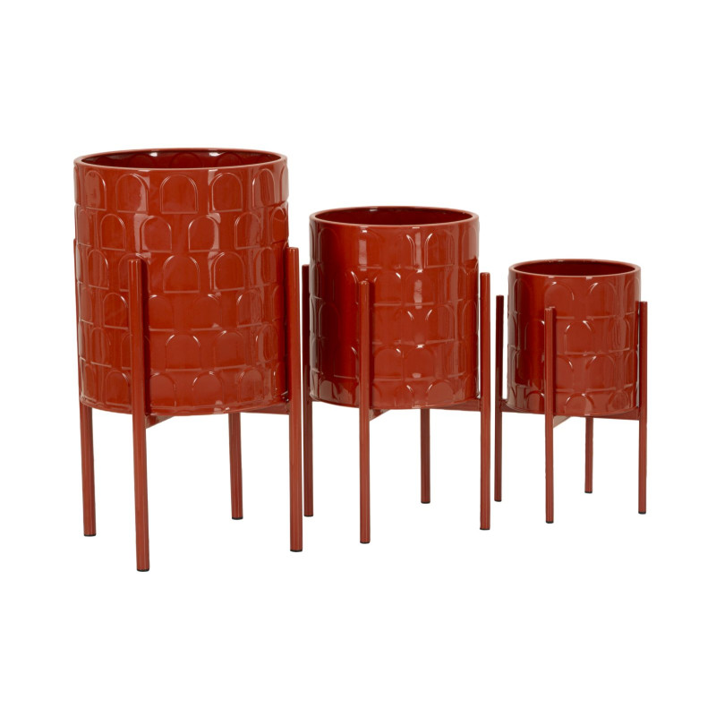 MODERN ARCHY Triple Vase Stand Set Ø 36X56,5-30X48,5-24X37,5 cm - Iron