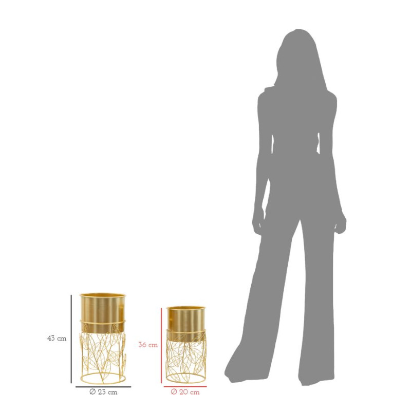 Glam LIVI Vase Set 2 pcs Ø 23X43-20X36 cm - Iron