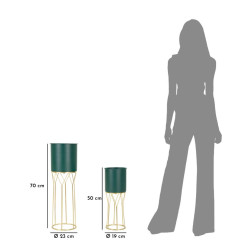 Glam GRENT Stand Set 2 pcs Ø 23X70-19X50 cm - Iron