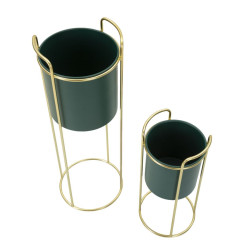 Glam GRENT SLIM Vase Stand Set 2 pcs Ø 24X70-19,5X45 cm - Iron