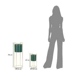 Glam GRENT SLIM Vase Stand Set 2 pcs Ø 24X70-19,5X45 cm - Iron