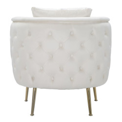 Fauteuil Bucarest Crème – Douceur lumineuse et raffinement suprême (76×74×73 cm)