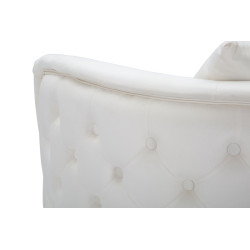 Fauteuil Bucarest Crème – Douceur lumineuse et raffinement suprême (76×74×73 cm)