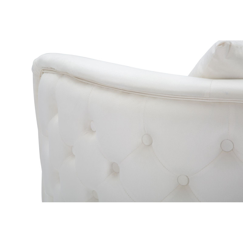 Fauteuil Bucarest Crème – Douceur lumineuse et raffinement suprême (76×74×73 cm)