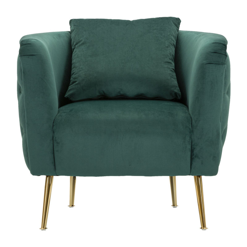Fauteuil Bucarest Vert – Éclat sophistiqué en vert profond (76×74×73 cm)