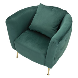 Fauteuil Bucarest Vert – Éclat sophistiqué en vert profond (76×74×73 cm)