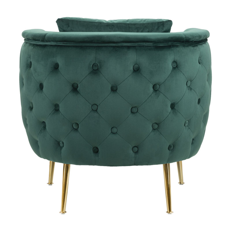 Fauteuil Bucarest Vert – Éclat sophistiqué en vert profond (76×74×73 cm)