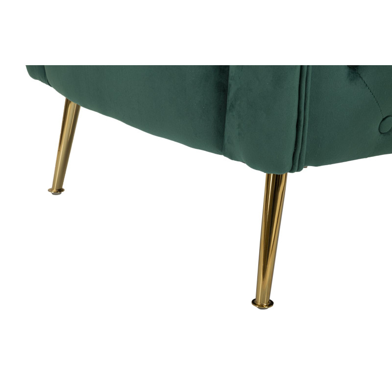 Fauteuil Bucarest Vert – Éclat sophistiqué en vert profond (76×74×73 cm)