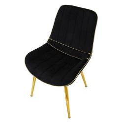 Chaises Paris Nera/Or (set de 2) – Un duo majestueux noir & doré (51×59×79 cm)