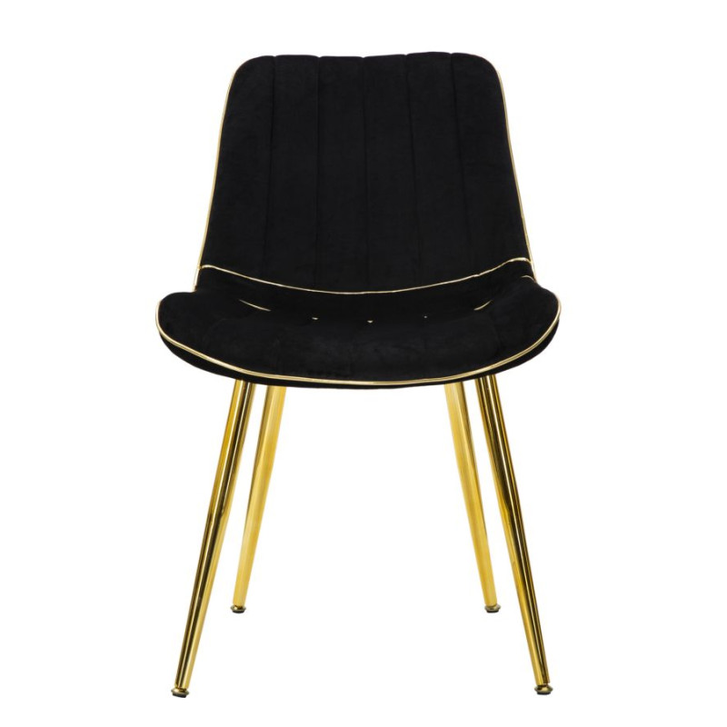 Chaises Paris Nera/Or (set de 2) – Un duo majestueux noir & doré (51×59×79 cm)