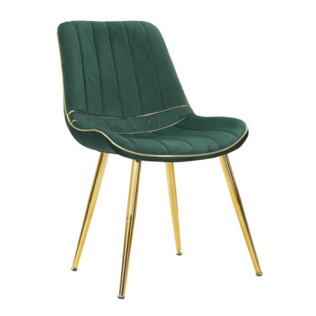 Chaises Paris Vert/Or (set de 2) – L’alliance précieuse du vert royal et de l’or (51×59×79 cm)