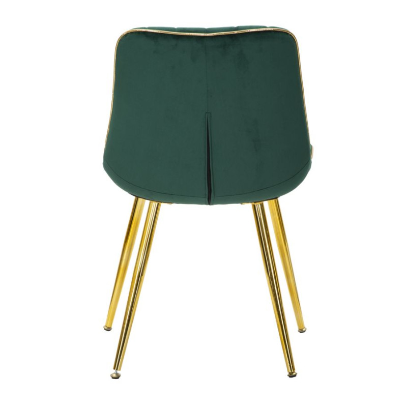 Chaises Paris Vert/Or (set de 2) – L’alliance précieuse du vert royal et de l’or (51×59×79 cm)