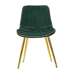 Chaises Paris Vert/Or (set de 2) – L’alliance précieuse du vert royal et de l’or (51×59×79 cm)