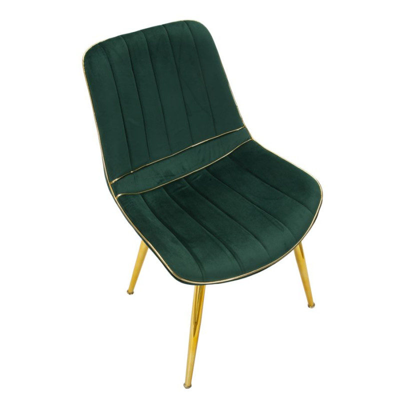 Chaises Paris Vert/Or (set de 2) – L’alliance précieuse du vert royal et de l’or (51×59×79 cm)
