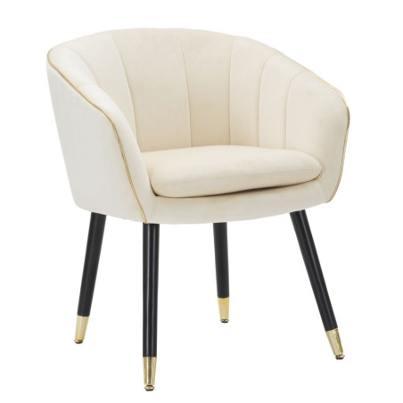 Fauteuil Paris Crème/Or – Le chic parisien sublimé par l’or (62×58×78 cm)