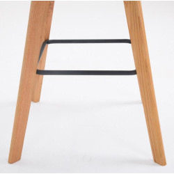 Lot de 2 tabourets de bar Metz en cuir artificiel natura gris