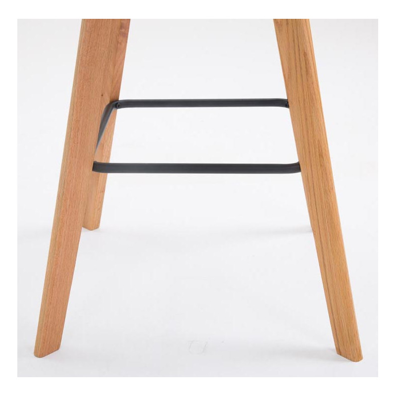 Lot de 2 tabourets de bar Metz en cuir artificiel natura gris