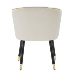 Fauteuil Paris Crème/Or – Le chic parisien sublimé par l’or (62×58×78 cm)