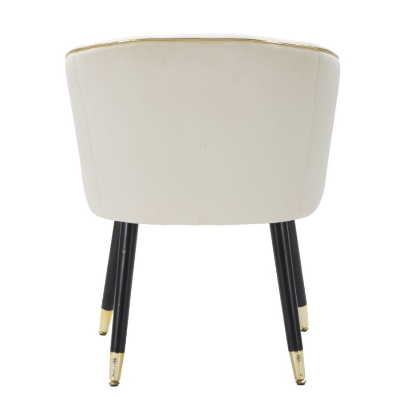 Fauteuil Paris Crème/Or – Le chic parisien sublimé par l’or (62×58×78 cm)
