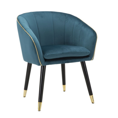 Fauteuil Paris Bleu/Or – Une touche royale d’azur et d’or (62×58×78 cm)