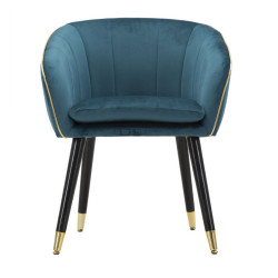 Fauteuil Paris Bleu/Or – Une touche royale d’azur et d’or (62×58×78 cm)