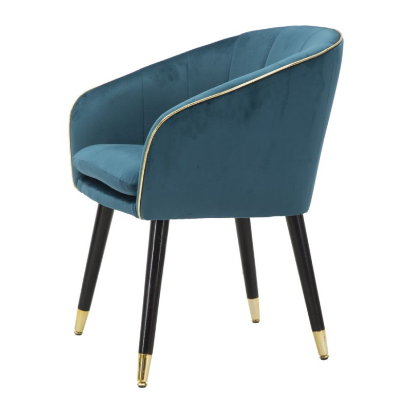 Fauteuil Paris Bleu/Or – Une touche royale d’azur et d’or (62×58×78 cm)