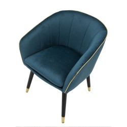 Fauteuil Paris Bleu/Or – Une touche royale d’azur et d’or (62×58×78 cm)