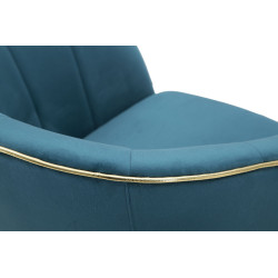Fauteuil Paris Bleu/Or – Une touche royale d’azur et d’or (62×58×78 cm)