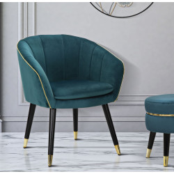 Fauteuil Paris Bleu/Or – Une touche royale d’azur et d’or (62×58×78 cm)
