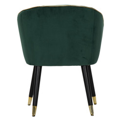Fauteuil Paris Vert/Or – Raffinement émeraude aux reflets dorés (62×58×78 cm)