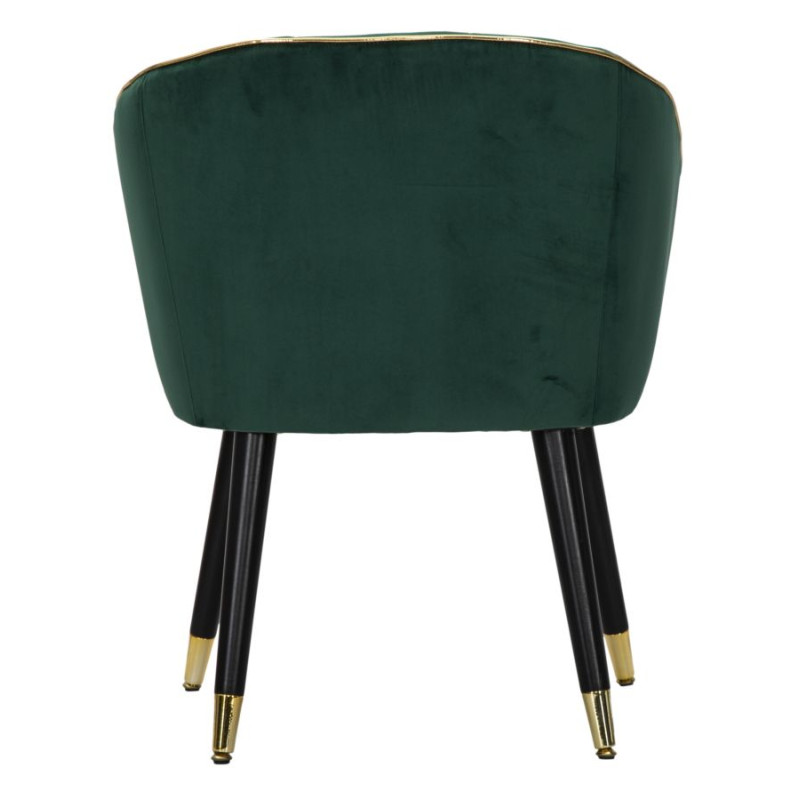 Fauteuil Paris Vert/Or – Raffinement émeraude aux reflets dorés (62×58×78 cm)