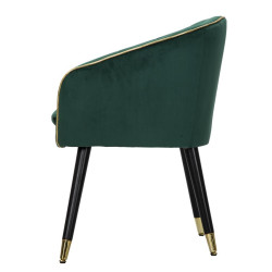 Fauteuil Paris Vert/Or – Raffinement émeraude aux reflets dorés (62×58×78 cm)